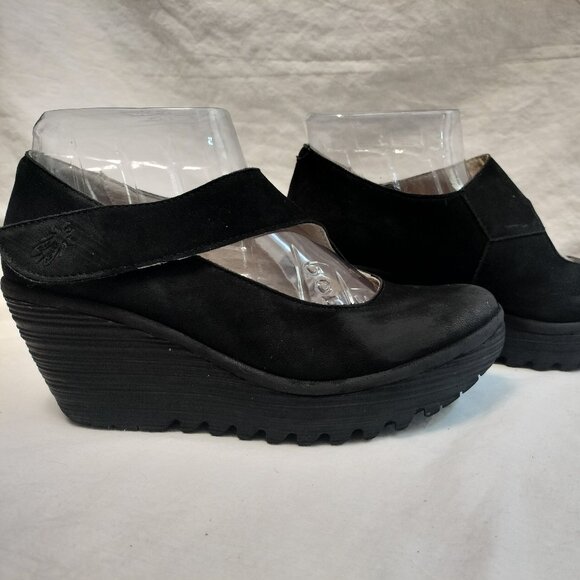 FLY London Wedge Mary Jane Pump - Picture 1 of 12